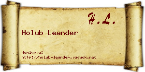 Holub Leander névjegykártya